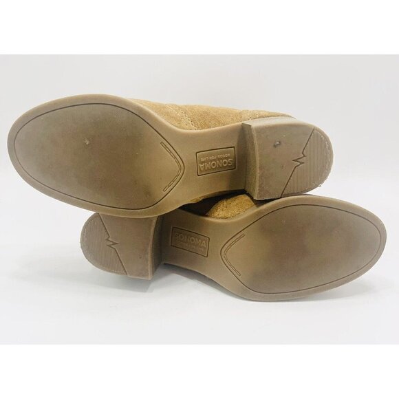 Sonoma Women’s Genuine Suede Brown Ankle Boots Size 7 Chestnut SNKINSLEY Leather - Picture 6 of 8